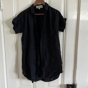 Cloth and Stone black linen button up dress